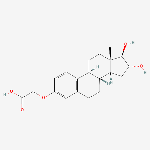 2-[[(8R,9S,13S,14S,16R,17R)-16,17-dihydroxy-13-methyl-6,7,8,9,11,12,14,15,16,17-decahydrocyclopenta[a]phenanthren-3-yl]oxy]acetic acid (CAS: 69260-14-6) - Related Chemical Product