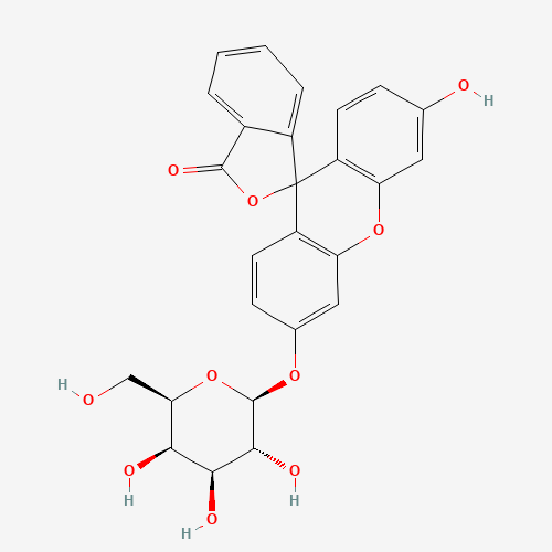 3'-hydroxy-6'-[(2S,3R,4S,5R,6R)-3,4,5-trihydroxy-6-(hydroxymethyl)oxan-2-yl]oxyspiro[2-benzofuran-3,9'-xanthene]-1-one (CAS: 102286-67-9) - Related Chemical Product