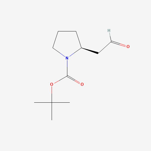 tert-butyl (2S)-2-(2-oxoethyl)pyrrolidine-1-carboxylate (CAS: 198493-30-0) - Chemical Structure and Molecular Formula 