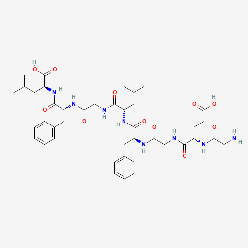 (2S)-2-[[(2R)-2-[[2-[[(2S)-2-[[(2S)-2-[[2-[[(2S)-2-[(2-aminoacetyl)amino]-4-carboxybutanoyl]amino]acetyl]amino]-3-phenylpropanoyl]amino]-4-methylpentanoyl]amino]acetyl]amino]-3-phenylpropanoyl]amino]-4-methylpentanoic acid (CAS: 61393-34-8) - Related Chemical Product