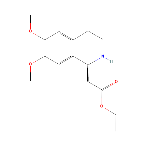 ethyl 2-[(1S)-6,7-dimethoxy-1,2,3,4-tetrahydroisoquinolin-1-yl]acetate (CAS: 17447-45-9) - Related Chemical Product