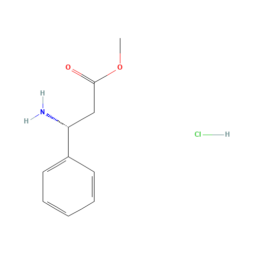 methyl (3R)-3-amino-3-phenylpropanoate;hydrochloride (CAS: 22838-46-6) - Chemical Structure and Molecular Formula 