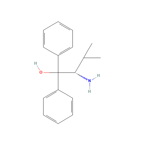 (2S)-2-amino-3-methyl-1,1-diphenylbutan-1-ol (CAS: 78603-95-9) - Chemical Structure and Molecular Formula 