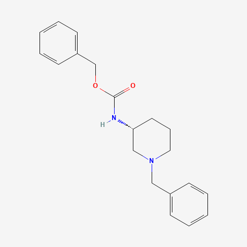 benzyl N-[(3R)-1-benzylpiperidin-3-yl]carbamate (CAS: 1217476-03-3) - Chemical Structure and Molecular Formula 