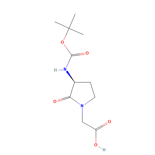 2-[(3S)-3-[(2-methylpropan-2-yl)oxycarbonylamino]-2-oxopyrrolidin-1-yl]acetic acid (CAS: 79839-26-2) - Related Chemical Product