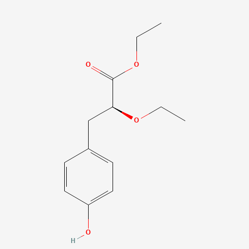 ethyl (2S)-2-ethoxy-3-(4-hydroxyphenyl)propanoate (CAS: 222555-06-8) - Chemical Structure and Molecular Formula 