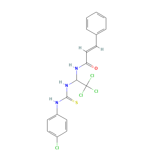 (E)-3-phenyl-N-[2,2,2-trichloro-1-[(4-chlorophenyl)carbamothioylamino]ethyl]prop-2-enamide (CAS: 1164470-53-4) - Related Chemical Product