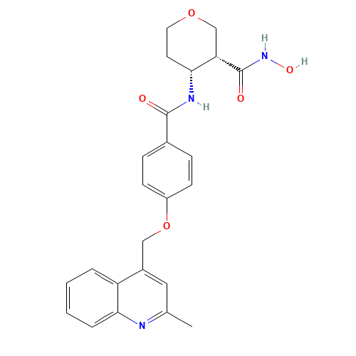 (3R,4R)-N-hydroxy-4-[[4-[(2-methylquinolin-4-yl)methoxy]benzoyl]amino]oxane-3-carboxamide (CAS: 362487-78-3) - Related Chemical Product
