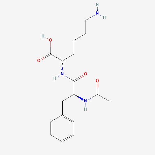 (2S)-2-[[(2S)-2-acetamido-3-phenylpropanoyl]amino]-6-aminohexanoic acid (CAS: 14287-21-9) - Chemical Structure and Molecular Formula 
