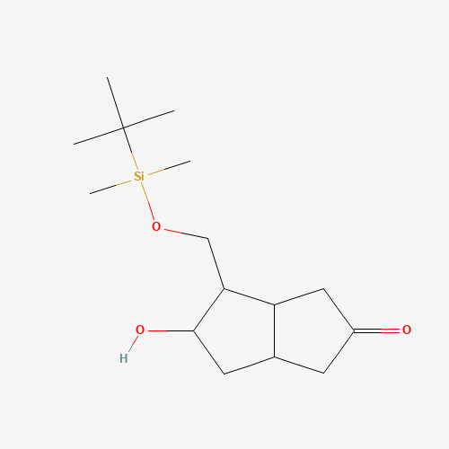 (3aS,4S,5R,6aR)-4-[[tert-butyl(dimethyl)silyl]oxymethyl]-5-hydroxy-3,3a,4,5,6,6a-hexahydro-1H-pentalen-2-one (CAS: 81266-61-7) - Related Chemical Product