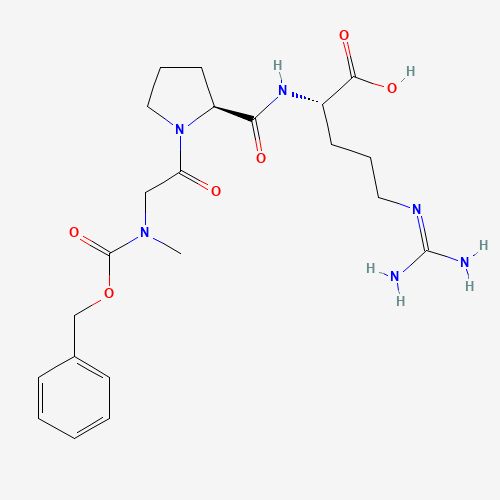 (2S)-5-(diaminomethylideneamino)-2-[[(2S)-1-[2-[methyl(phenylmethoxycarbonyl)amino]acetyl]pyrrolidine-2-carbonyl]amino]pentanoic acid (CAS: 112898-31-4) - Chemical Structure and Molecular Formula 