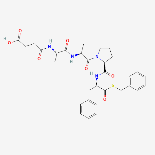 4-[[(2S)-1-[[(2S)-1-[(2S)-2-[[(2S)-1-benzylsulfanyl-1-oxo-3-phenylpropan-2-yl]carbamoyl]pyrrolidin-1-yl]-1-oxopropan-2-yl]amino]-1-oxopropan-2-yl]amino]-4-oxobutanoic acid (CAS: 80651-95-2) - Related Chemical Product