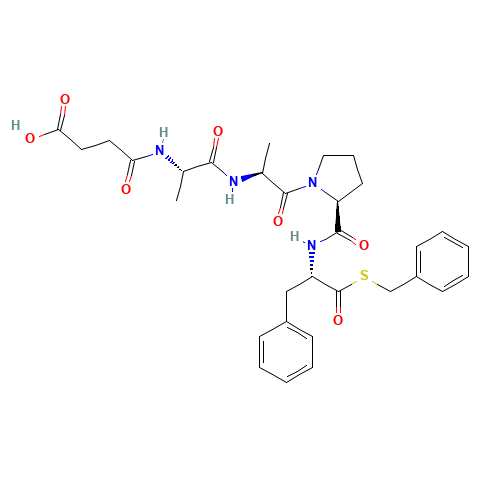 4-[[(2S)-1-[[(2S)-1-[(2S)-2-[[(2S)-1-benzylsulfanyl-1-oxo-3-phenylpropan-2-yl]carbamoyl]pyrrolidin-1-yl]-1-oxopropan-2-yl]amino]-1-oxopropan-2-yl]amino]-4-oxobutanoic acid (CAS: 80651-95-2) - Related Chemical Product