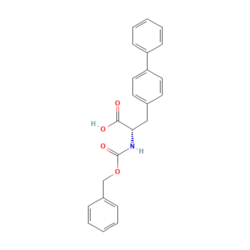 (2S)-2-(phenylmethoxycarbonylamino)-3-(4-phenylphenyl)propanoic acid (CAS: 270568-72-4) - Chemical Structure and Molecular Formula 