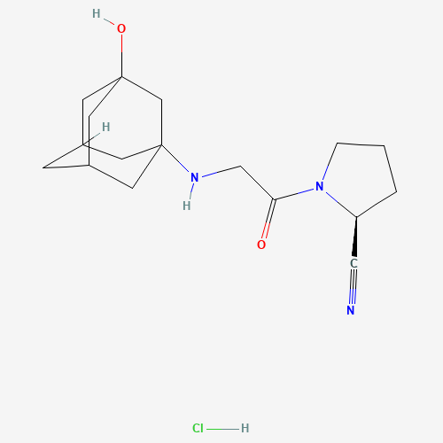 (2S)-1-[2-[(3-hydroxy-1-adamantyl)amino]acetyl]pyrrolidine-2-carbonitrile;hydrochloride (CAS: 924914-75-0) - Related Chemical Product