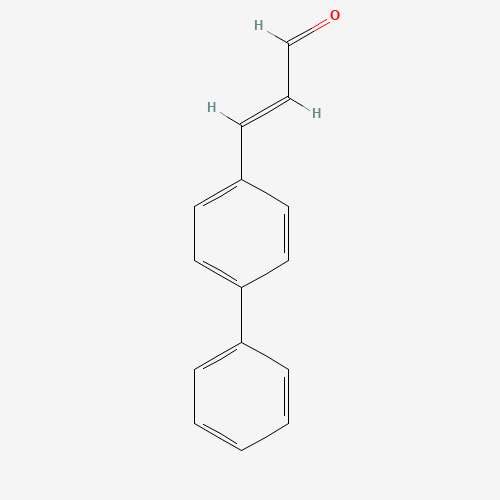 (E)-3-(4-phenylphenyl)prop-2-enal (CAS: 113538-22-0) - Chemical Structure and Molecular Formula 