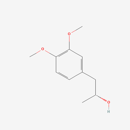 (2R)-1-(3,4-dimethoxyphenyl)propan-2-ol (CAS: 161121-03-5) - Chemical Structure and Molecular Formula 
