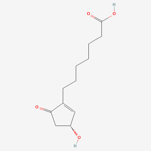 7-[(3R)-3-hydroxy-5-oxocyclopenten-1-yl]heptanoic acid (CAS: 54996-33-7) - Chemical Structure and Molecular Formula 