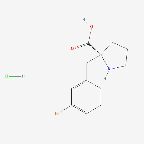 (2R)-2-[(3-bromophenyl)methyl]pyrrolidine-2-carboxylic acid;hydrochloride (CAS: 1049741-27-6) - Related Chemical Product