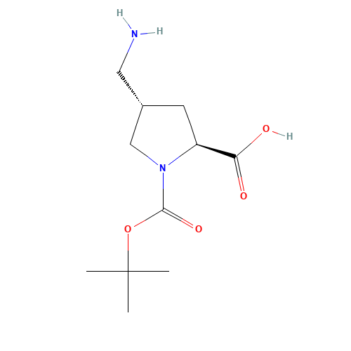 (2S,4S)-4-(aminomethyl)-1-[(2-methylpropan-2-yl)oxycarbonyl]pyrrolidine-2-carboxylic acid (CAS: 132622-95-8) - Related Chemical Product