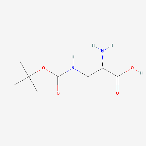 (2S)-2-amino-3-[(2-methylpropan-2-yl)oxycarbonylamino]propanoic acid (CAS: 74536-29-1) - Chemical Structure and Molecular Formula 