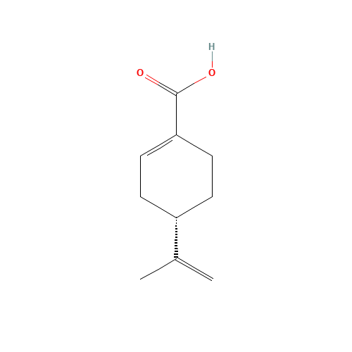 (4S)-4-prop-1-en-2-ylcyclohexene-1-carboxylic acid (CAS: 23635-14-5) - Chemical Structure and Molecular Formula 