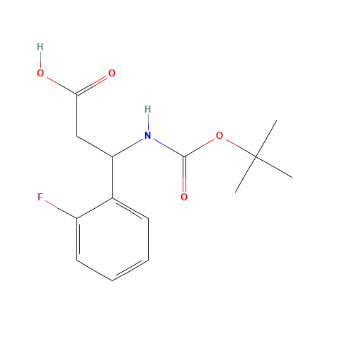 (3R)-3-(2-fluorophenyl)-3-[(2-methylpropan-2-yl)oxycarbonylamino]propanoic acid (CAS: 924823-26-7) - Related Chemical Product