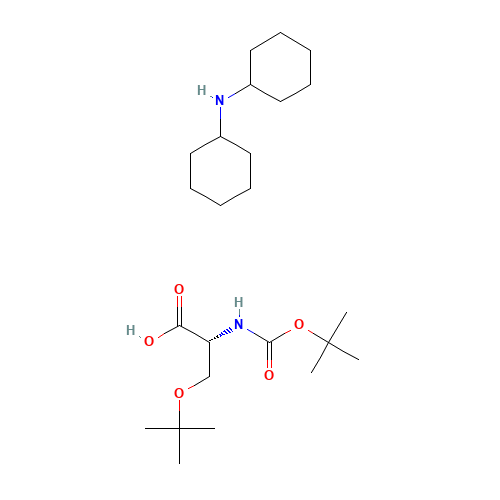 N-cyclohexylcyclohexanamine;(2R)-3-[(2-methylpropan-2-yl)oxy]-2-[(2-methylpropan-2-yl)oxycarbonylamino]propanoic acid (CAS: 248921-67-7) - Chemical Structure and Molecular Formula 