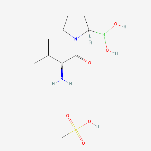 [(2R)-1-[(2S)-2-amino-3-methylbutanoyl]pyrrolidin-2-yl]boronic acid;methanesulfonic acid (CAS: 150080-09-4) - Related Chemical Product