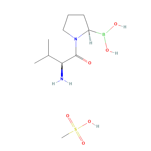 [(2R)-1-[(2S)-2-amino-3-methylbutanoyl]pyrrolidin-2-yl]boronic acid;methanesulfonic acid (CAS: 150080-09-4) - Related Chemical Product