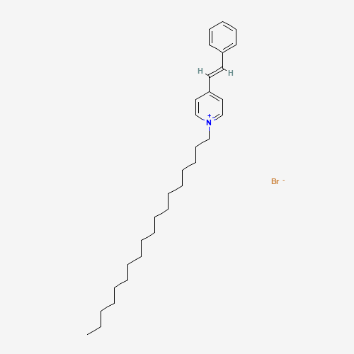 1-octadecyl-4-[(E)-2-phenylethenyl]pyridin-1-ium;bromide (CAS: 126115-86-4) - Chemical Structure and Molecular Formula 
