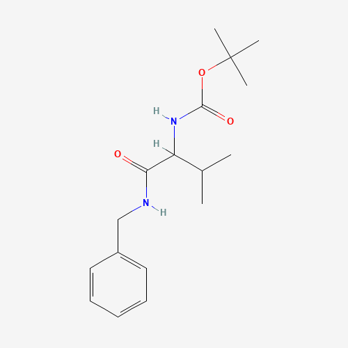 tert-butyl N-[(2R)-1-(benzylamino)-3-methyl-1-oxobutan-2-yl]carbamate (CAS: 1064133-11-4) - Chemical Structure and Molecular Formula 
