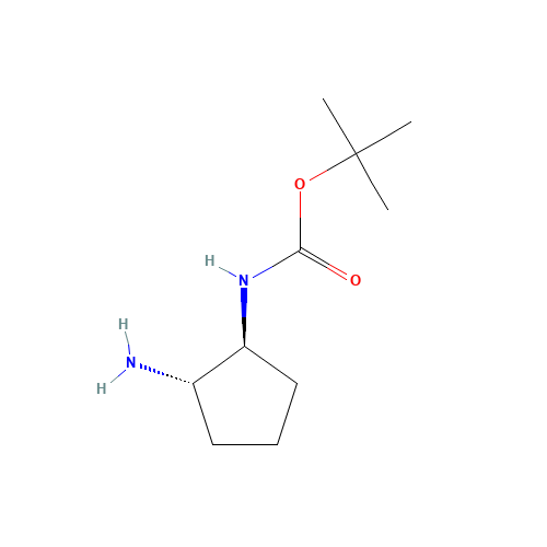 tert-butyl N-[(1S,2S)-2-aminocyclopentyl]carbamate (CAS: 586961-34-4) - Chemical Structure and Molecular Formula 