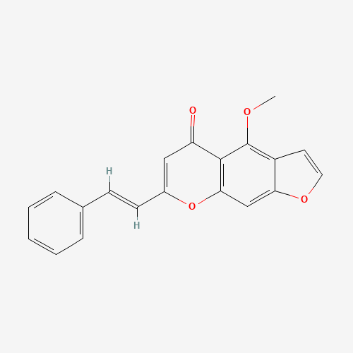 4-methoxy-7-[(E)-2-phenylethenyl]furo[3,2-g]chromen-5-one (CAS: 138565-05-6) - Related Chemical Product