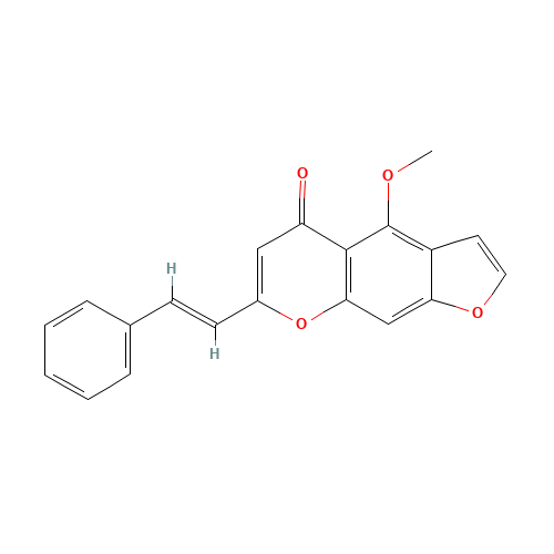 4-methoxy-7-[(E)-2-phenylethenyl]furo[3,2-g]chromen-5-one (CAS: 138565-05-6) - Related Chemical Product