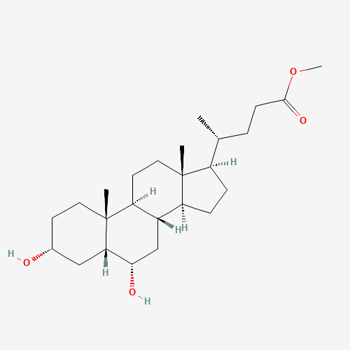 methyl (4R)-4-[(3R,5R,6S,8S,9S,10R,13R,14S,17R)-3,6-dihydroxy-10,13-dimethyl-2,3,4,5,6,7,8,9,11,12,14,15,16,17-tetradecahydro-1H-cyclopenta[a]phenanthren-17-yl]pentanoate (CAS: 2868-48-6) - Related Chemical Product
