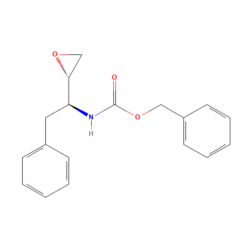 benzyl N-[(1S)-1-[(2S)-oxiran-2-yl]-2-phenylethyl]carbamate (CAS: 128018-44-0) - Chemical Structure and Molecular Formula 