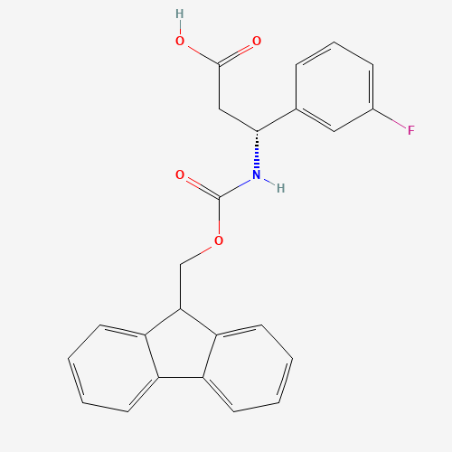 (3R)-3-(9H-fluoren-9-ylmethoxycarbonylamino)-3-(3-fluorophenyl)propanoic acid (CAS: 511272-51-8) - Related Chemical Product
