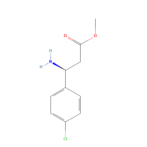methyl (3S)-3-amino-3-(4-chlorophenyl)propanoate (CAS: 283159-95-5) - Chemical Structure and Molecular Formula 
