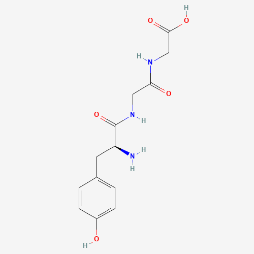 2-[[2-[[(2S)-2-amino-3-(4-hydroxyphenyl)propanoyl]amino]acetyl]amino]acetic acid (CAS: 21778-69-8) - Chemical Structure and Molecular Formula 
