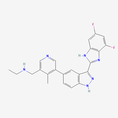 N-[[5-[(3E)-3-(4,6-difluorobenzimidazol-2-ylidene)-1,2-dihydroindazol-5-yl]-4-methylpyridin-3-yl]methyl]ethanamine (CAS: 837364-57-5) - Related Chemical Product