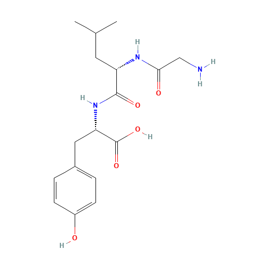 (2S)-2-[[(2S)-2-[(2-aminoacetyl)amino]-4-methylpentanoyl]amino]-3-(4-hydroxyphenyl)propanoic acid (CAS: 4306-24-5) - Chemical Structure and Molecular Formula 