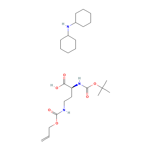 N-cyclohexylcyclohexanamine;(2S)-2-[(2-methylpropan-2-yl)oxycarbonylamino]-4-(prop-2-enoxycarbonylamino)butanoic acid (CAS: 327156-92-3) - Related Chemical Product