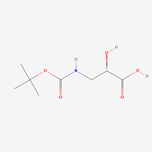 (2S)-2-hydroxy-3-[(2-methylpropan-2-yl)oxycarbonylamino]propanoic acid (CAS: 52558-24-4) - Chemical Structure and Molecular Formula 
