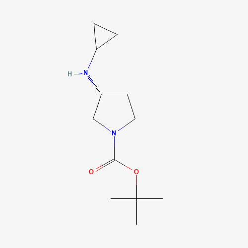 tert-butyl (3R)-3-(cyclopropylamino)pyrrolidine-1-carboxylate (CAS: 1289585-23-4) - Chemical Structure and Molecular Formula 