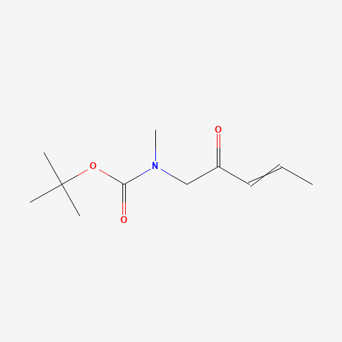 tert-butyl N-methyl-N-[(E)-2-oxopent-3-enyl]carbamate (CAS: 187658-98-6) - Chemical Structure and Molecular Formula 