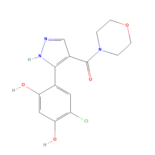 (6Z)-4-chloro-3-hydroxy-6-[4-(morpholine-4-carbonyl)-1,2-dihydropyrazol-3-ylidene]cyclohexa-2,4-dien-1-one (CAS: 705963-63-9) - Related Chemical Product