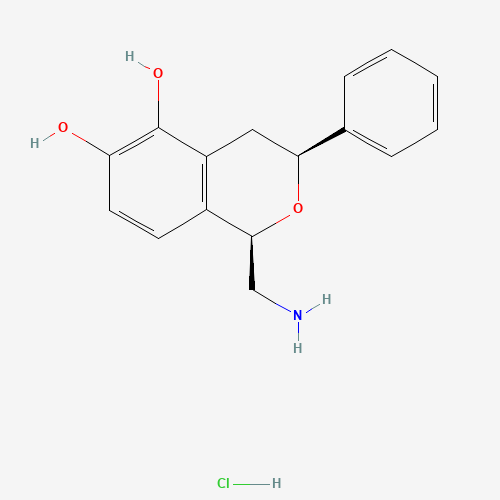 (1R,3S)-1-(aminomethyl)-3-phenyl-3,4-dihydro-1H-isochromene-5,6-diol;hydrochloride (CAS: 130465-39-3) - Related Chemical Product