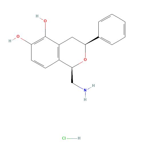 (1R,3S)-1-(aminomethyl)-3-phenyl-3,4-dihydro-1H-isochromene-5,6-diol;hydrochloride (CAS: 130465-39-3) - Related Chemical Product