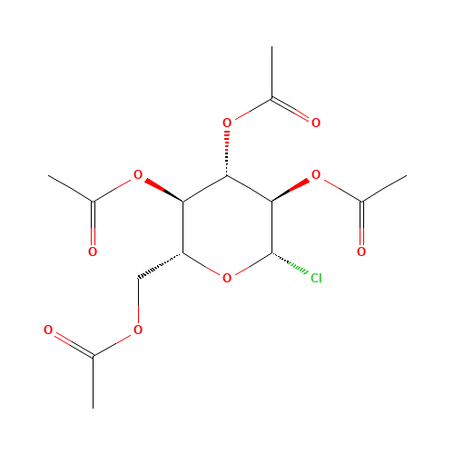 [(2R,3R,4S,5R,6S)-3,4,5-triacetyloxy-6-chlorooxan-2-yl]methyl acetate (CAS: 4451-36-9) - Chemical Structure and Molecular Formula 